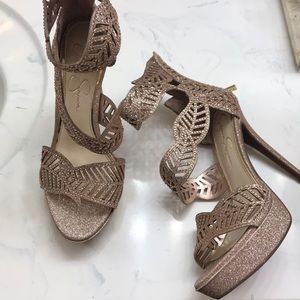 Jessica Simpson Rose Gold Heels